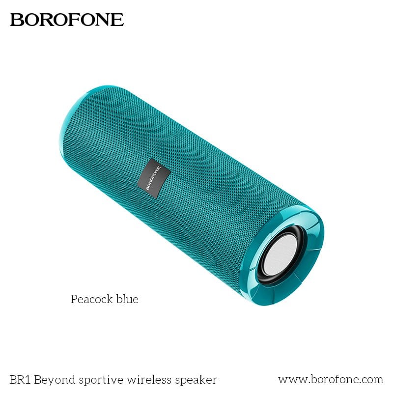 Borofone BR1 Beyond Sportive Bluetooth Wireless Speaker ( Peacock Blue) Borofone BR1 Beyond Sportive Bluetooth Wireless Speaker ( Peacock Blue)